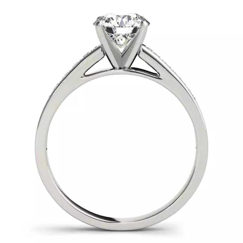 14K White Gold Chara Channel Diamond Engagement Ring