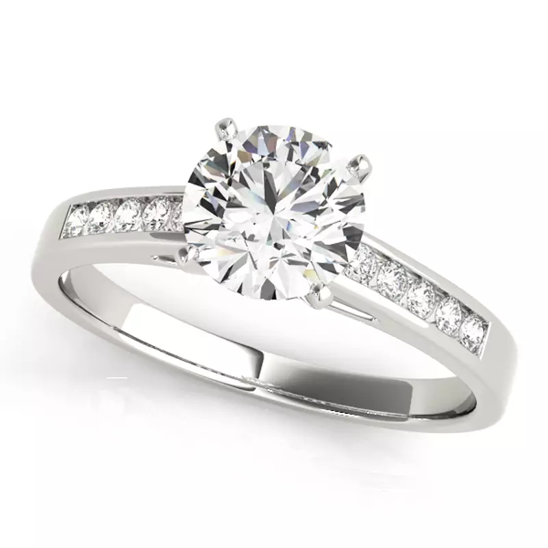 Bellora Pavé Hidden Halo Engagement Ring - 14K White Gold