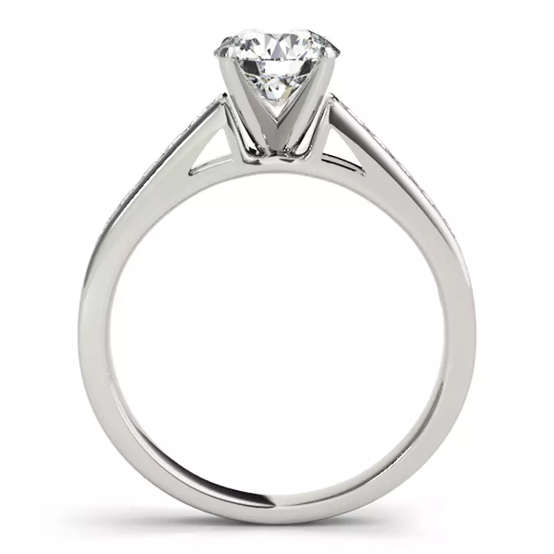 Platinum Dulce Channel Diamond Engagement Ring