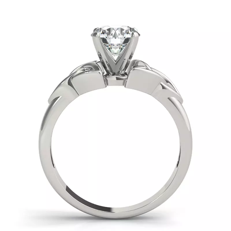 14K White Gold Royal Solitaire Engagement Ring