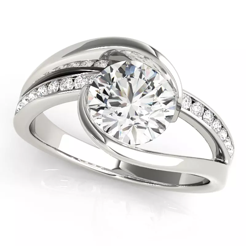 Jordan Contemporary Channel Set Diamond Engagement Ring