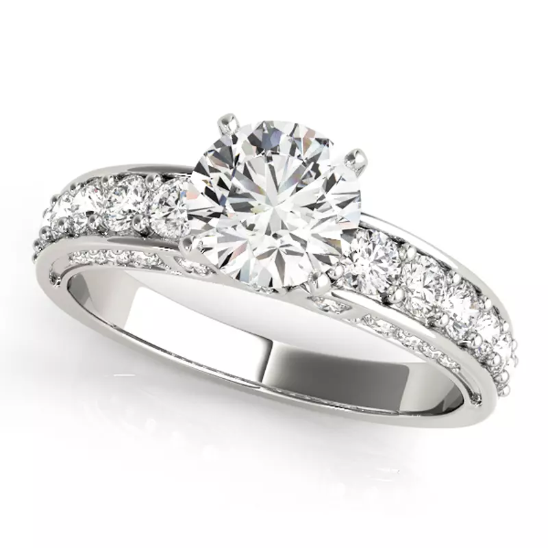 Clementine Channel Diamond Engagement Ring
