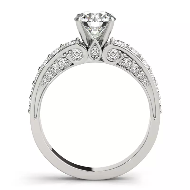 14K White Gold Clementine Channel Diamond Engagement Ring