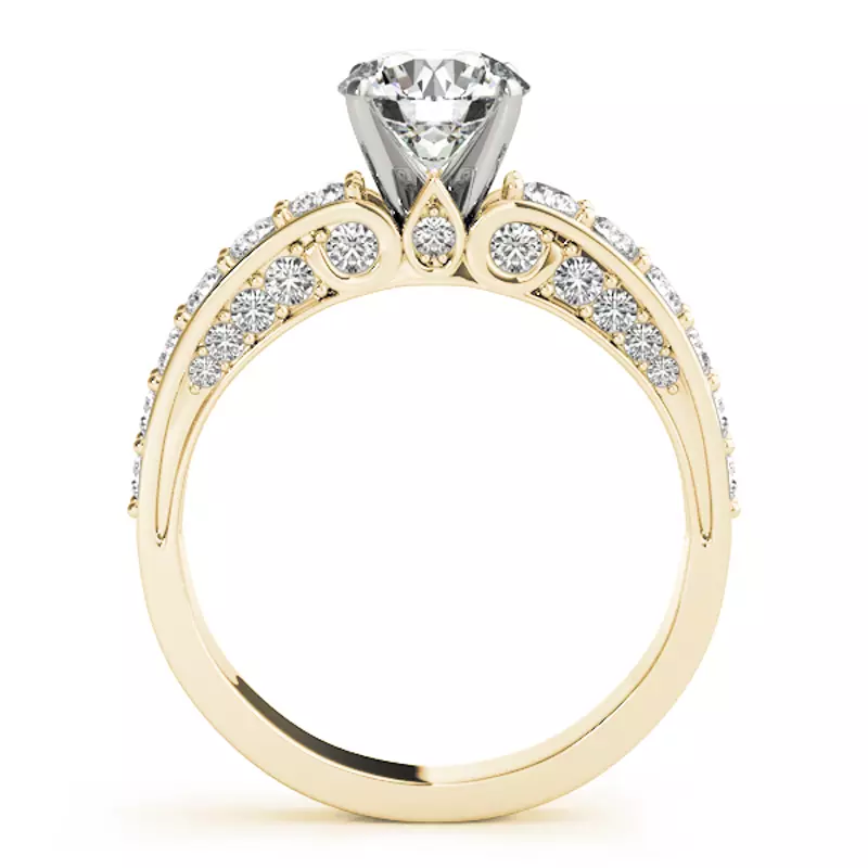 18K Yellow Gold Clementine Channel Diamond Engagement Ring