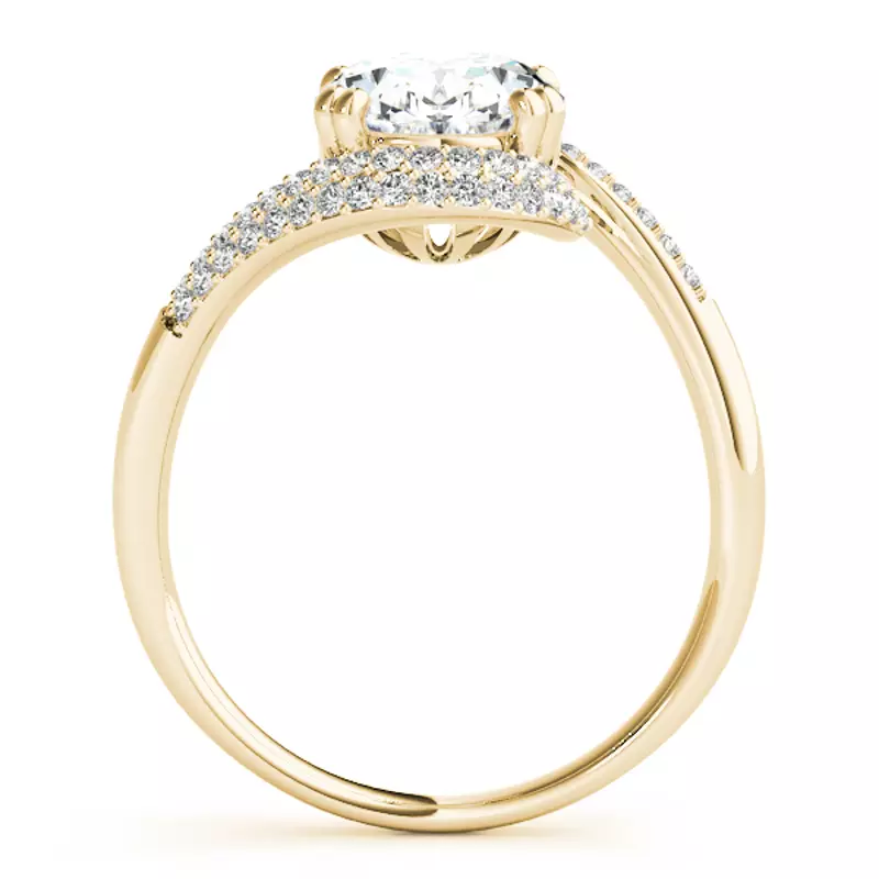 14K Yellow Gold London Pavé Bypass Engagement Ring