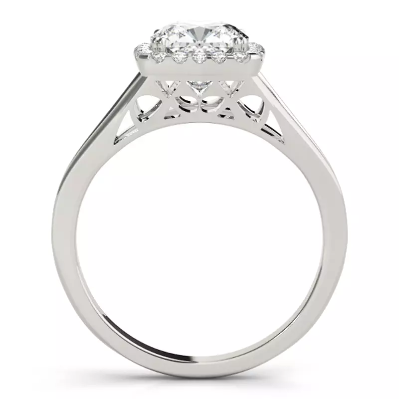14K White Gold Mimi Halo Engagement Ring