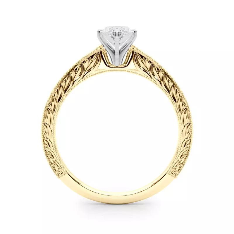 14K Yellow Gold Mila Vintage-Inspired Solitaire Engagement Ring