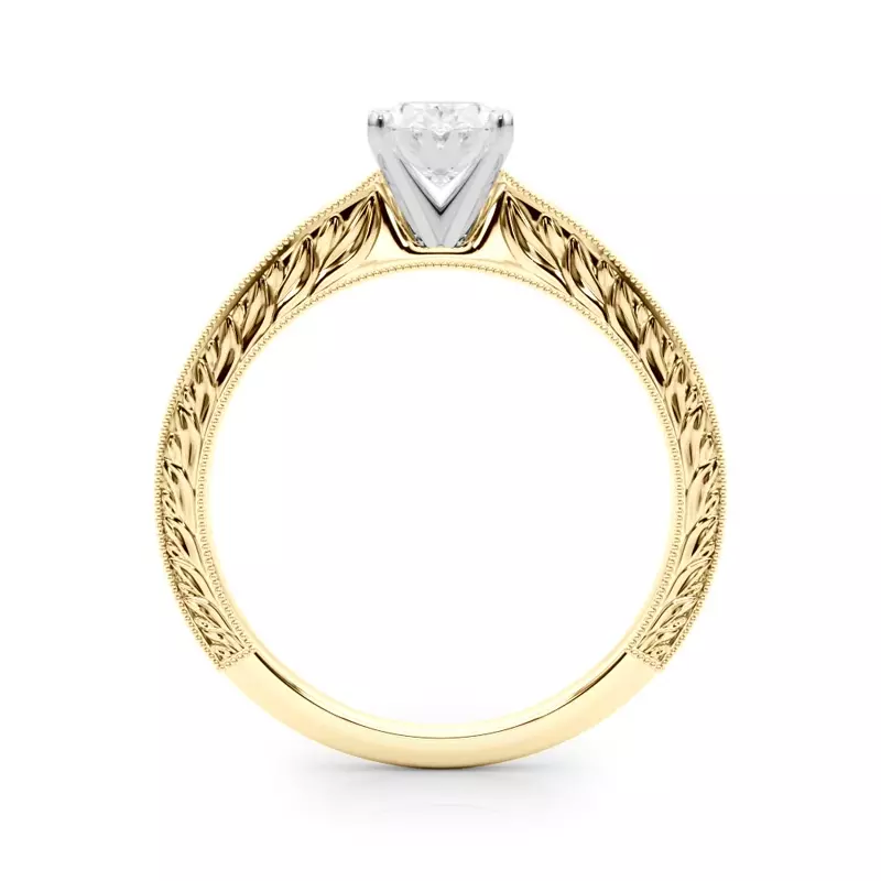 14K Yellow Gold Mila Vintage-Inspired Solitaire Engagement Ring