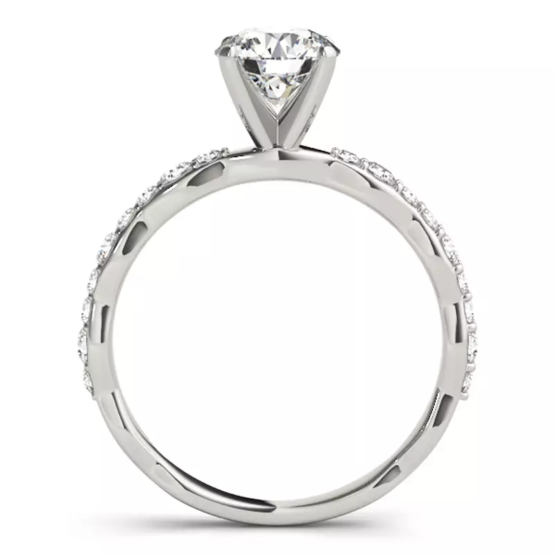 Platinum Luna Pavé Diamond Engagement Ring