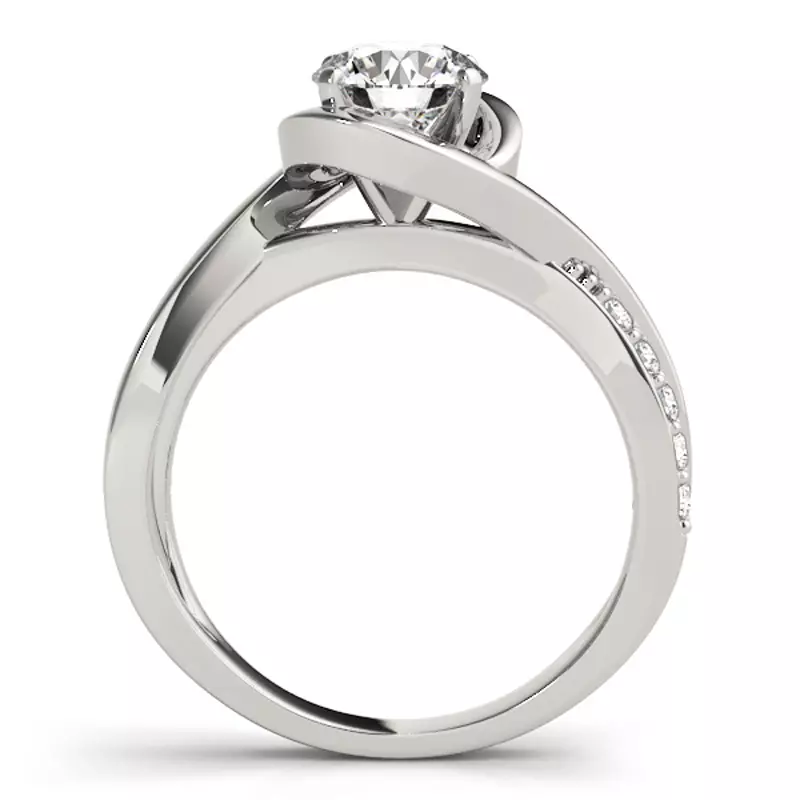 Platinum Berlin Contemporary Pavé Diamond Engagement Ring