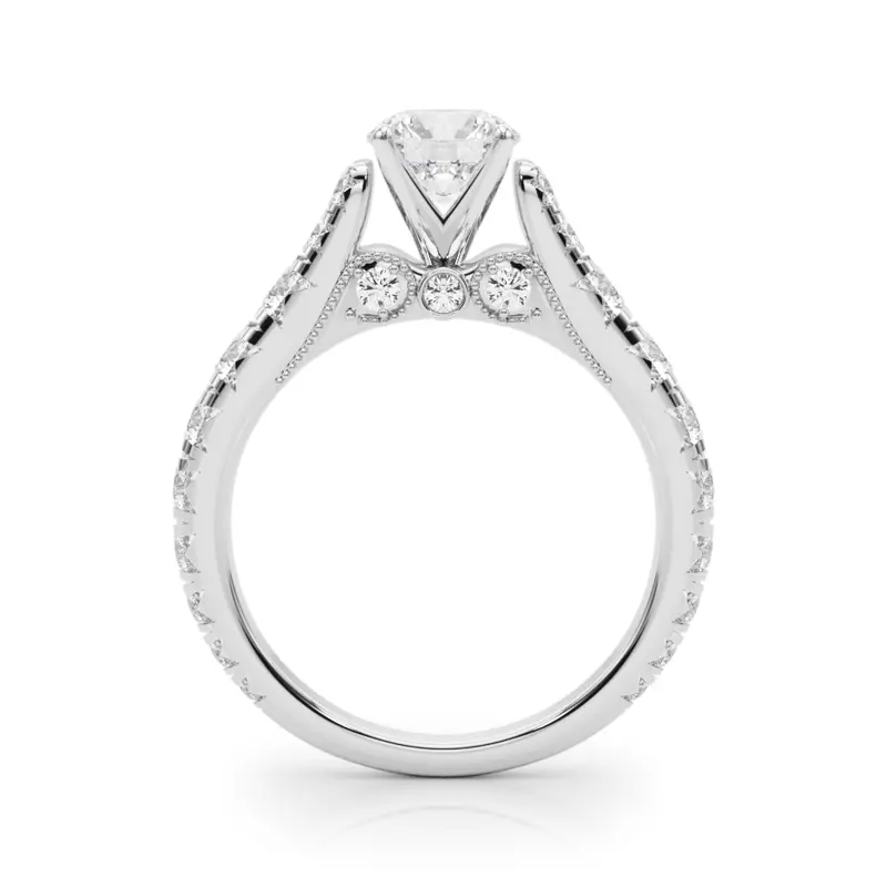 Platinum Brie Pavé Diamond Engagement Ring