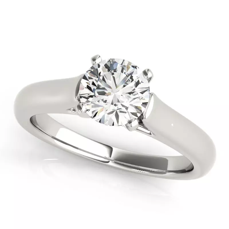 14K White Gold Izzy Solitaire Engagement Ring