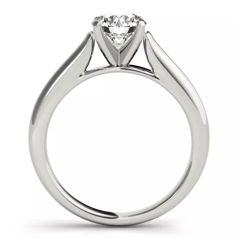 14K White Gold Izzy Solitaire Engagement Ring