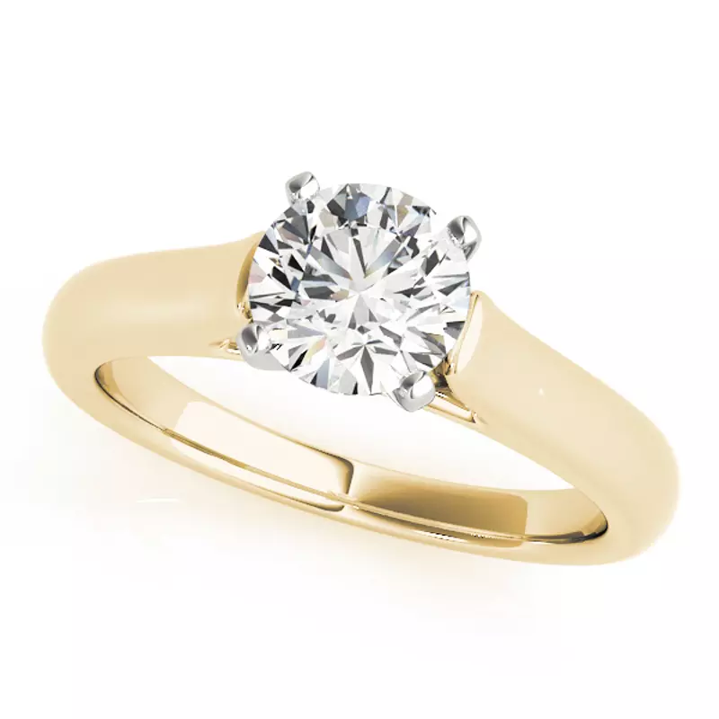 18K Yellow Gold Izzy Solitaire Engagement Ring