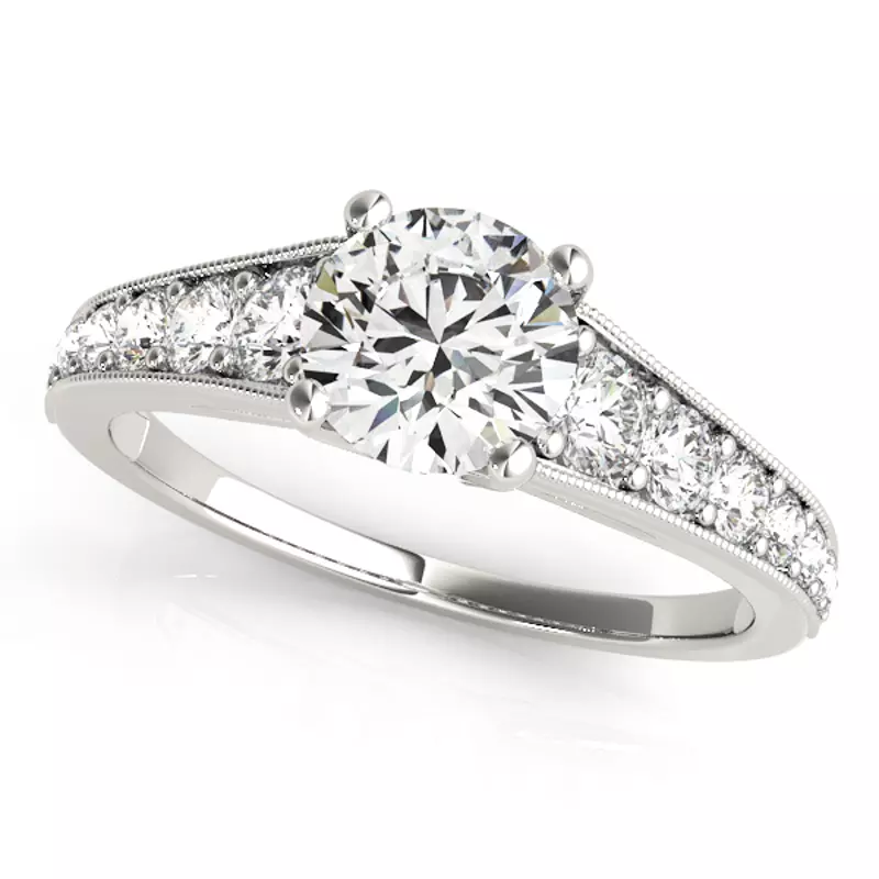 Platinum Hattie Graduating Diamond Engagement Ring