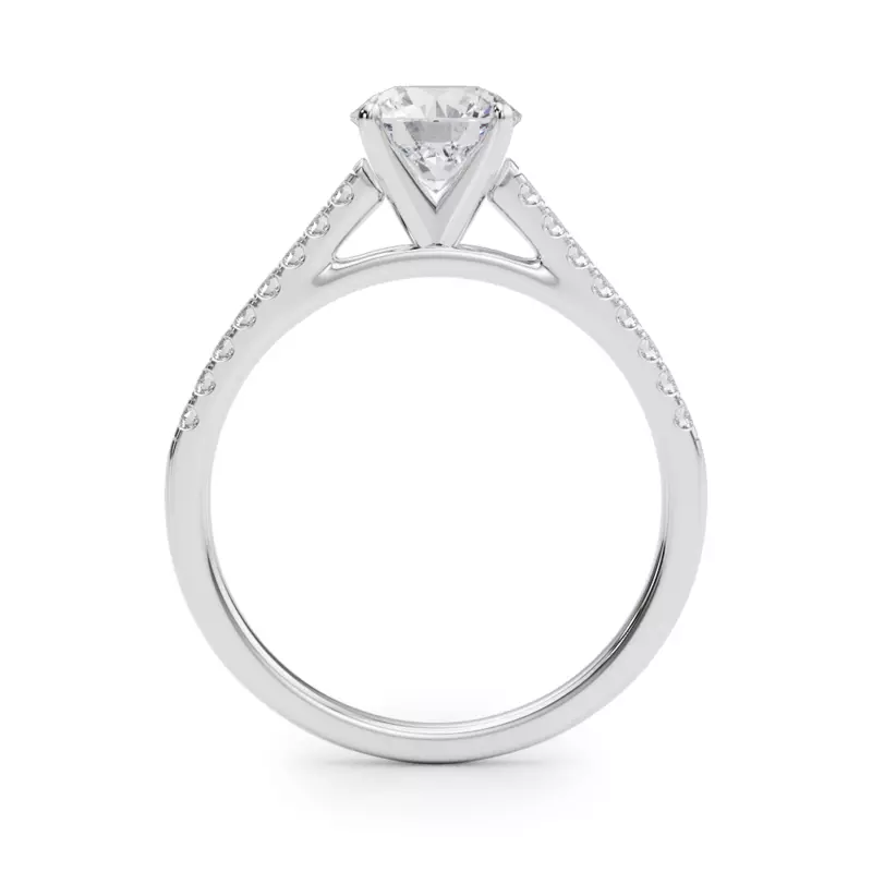 14K White Gold Elissa Pavé Diamond Engagement Ring
