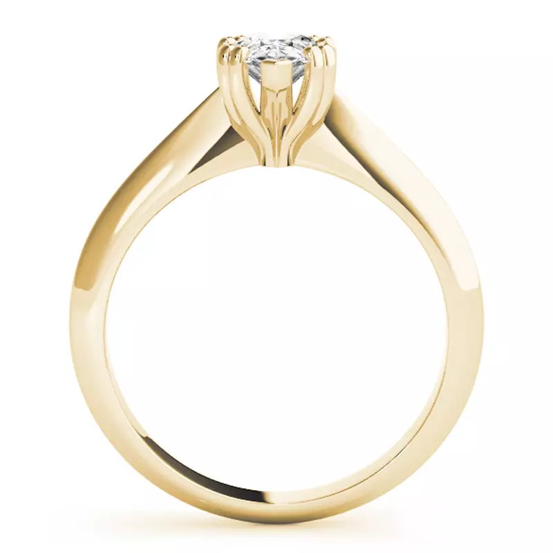 14K Yellow Gold Anna Double Prong Solitaire Engagement Ring