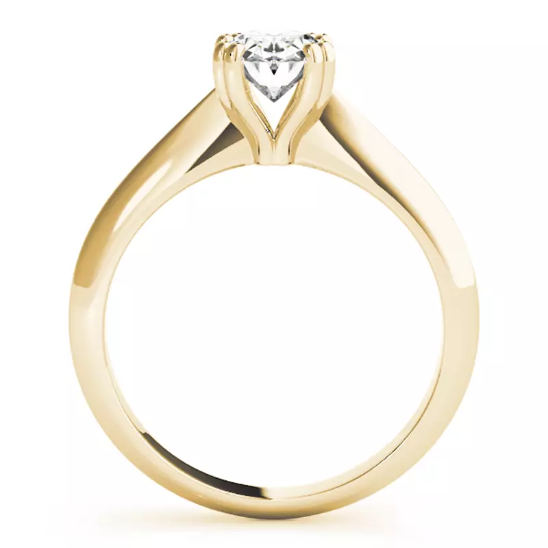 18K Yellow Gold Emily Double Prong Solitaire Engagement Ring