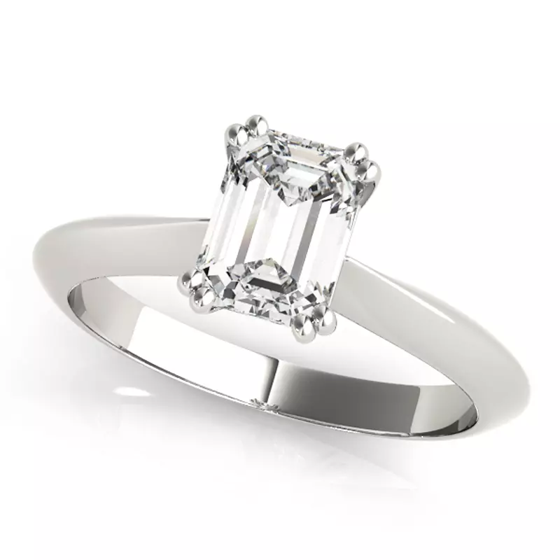 14K White Gold Juliet Double Prong Solitaire Engagement Ring