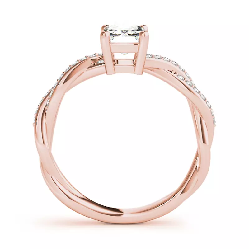14K Rose Gold Savannah Diamond Twist Engagement Ring