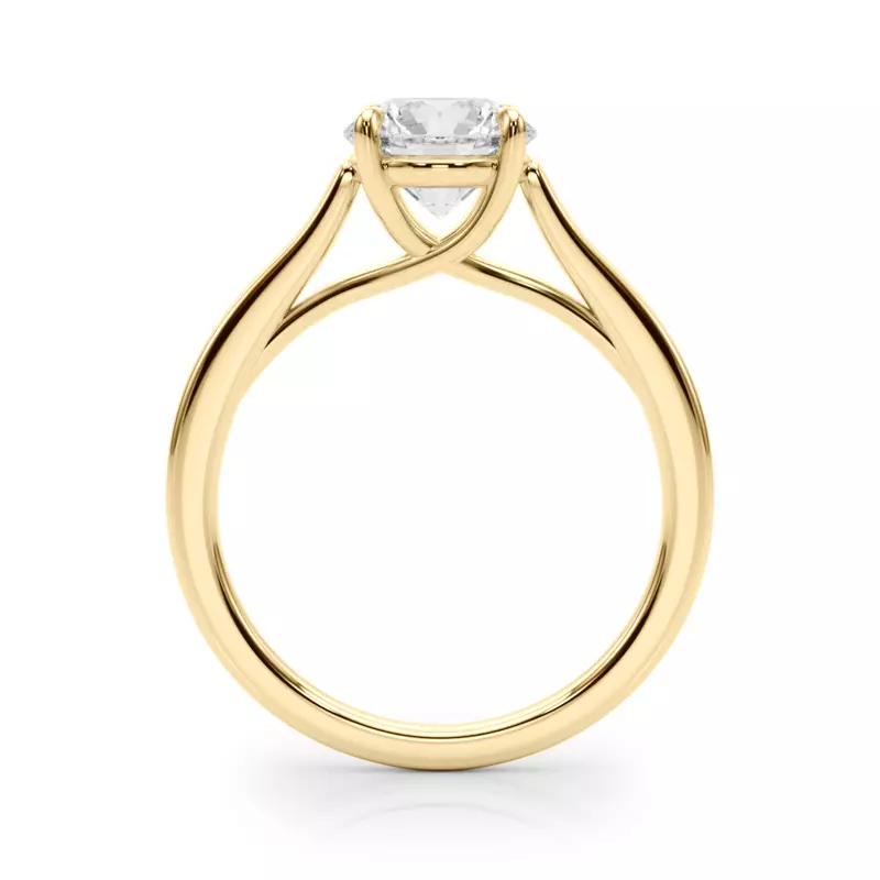 14K Yellow Gold Misty Classic Trellis Solitaire Engagement Ring