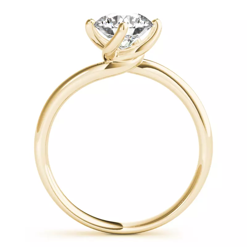 14K Yellow Gold Dakota Solitaire Bypass Engagement Ring