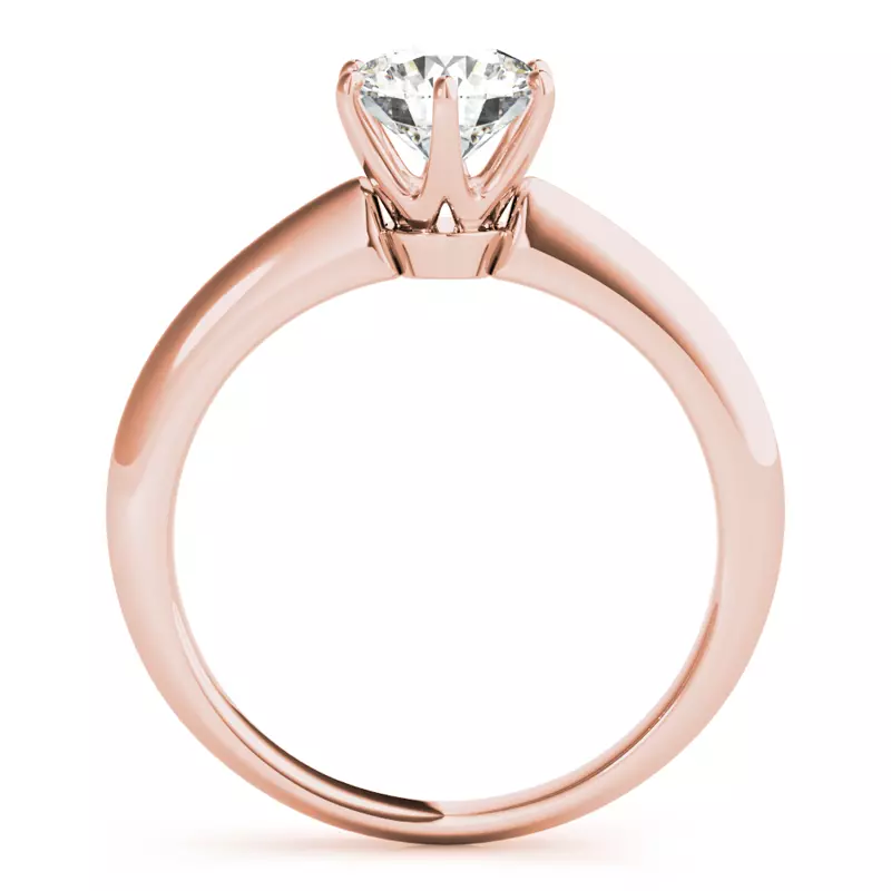 14K Rose Gold Audrey Classic 6 Prong Solitaire Engagement Ring