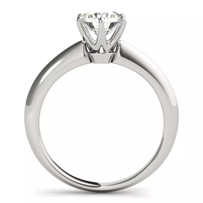 18K White Gold Audrey Classic 6 Prong Solitaire Engagement Ring