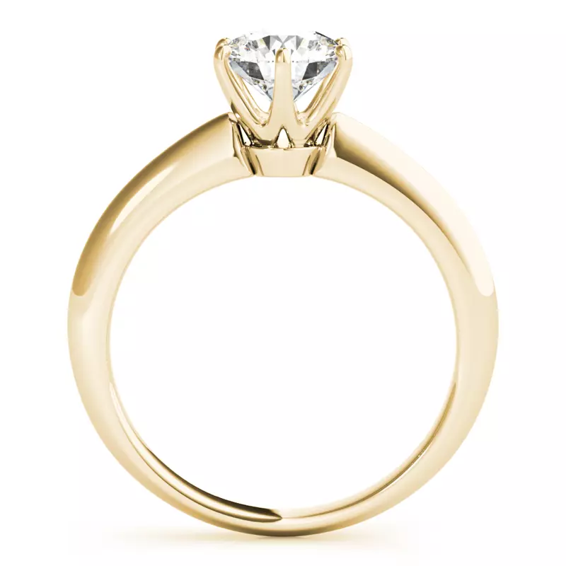 18K Yellow Gold Audrey Classic 6 Prong Solitaire Engagement Ring