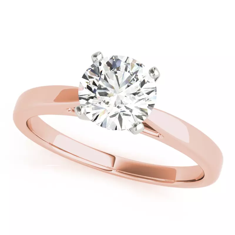 14K Rose Gold Abaline Solitaire Engagement Ring