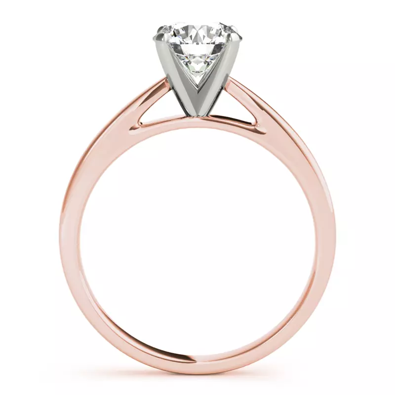 14K Rose Gold Abaline Solitaire Engagement Ring