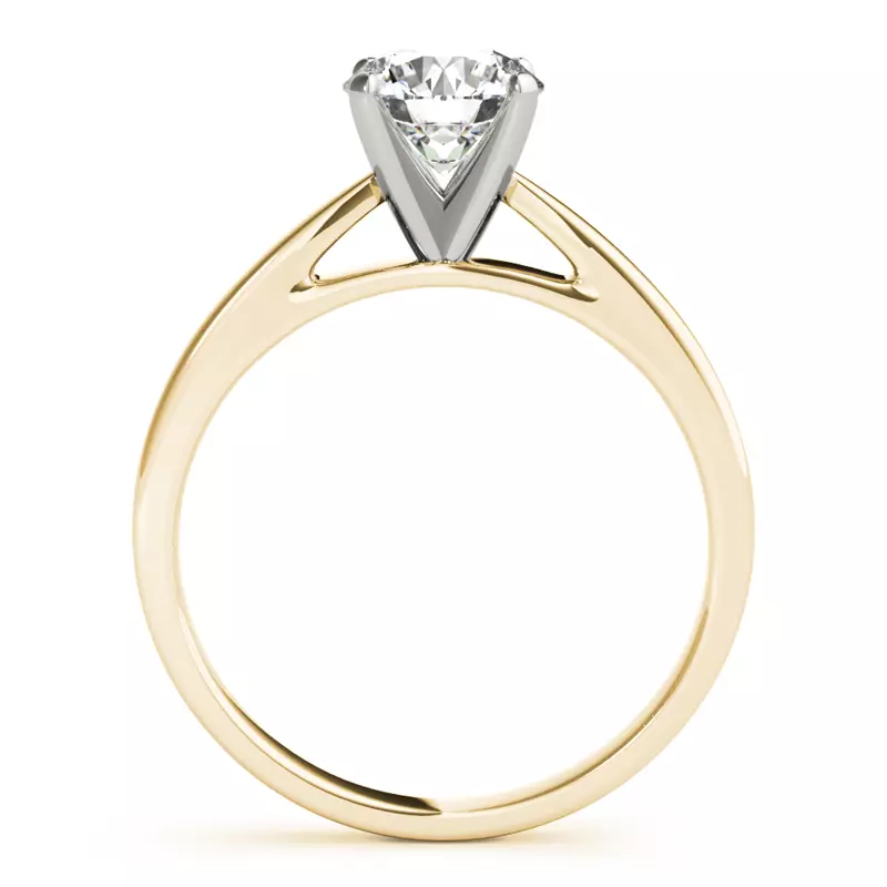 14K Yellow Gold Abaline Solitaire Engagement Ring