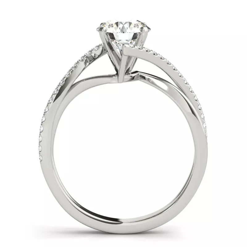 Platinum Bristol Contemporary Pavé Diamond Engagement Ring