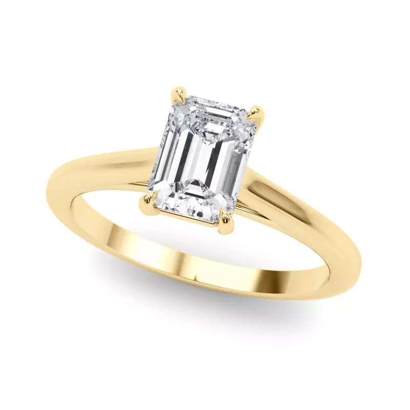 18K Yellow Gold Palma Solitaire Engagement Ring