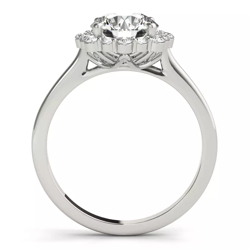 18K White Gold Lydia Halo Engagement Ring