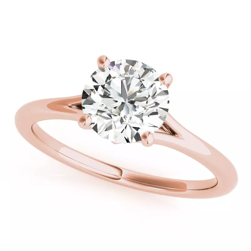 14K Rose Gold Ella Solitaire Engagement Ring
