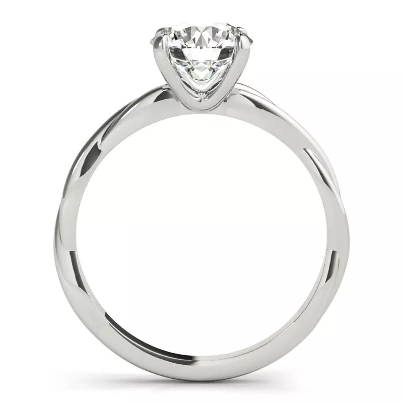 18K White Gold Celeste Solitaire Twist Engagement Ring