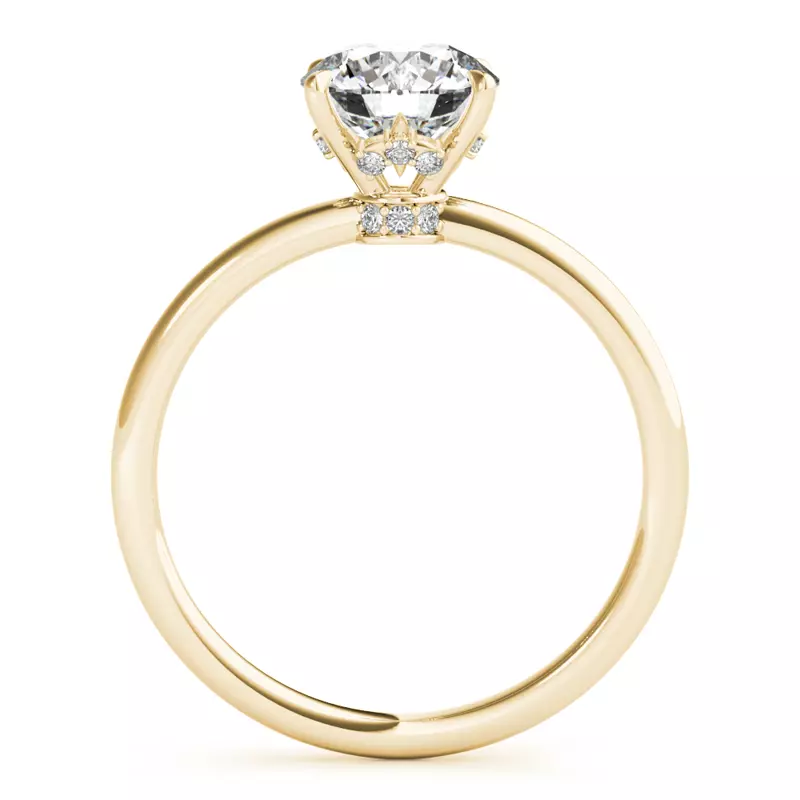 18K Yellow Gold Gigi Hidden Halo Engagement Ring