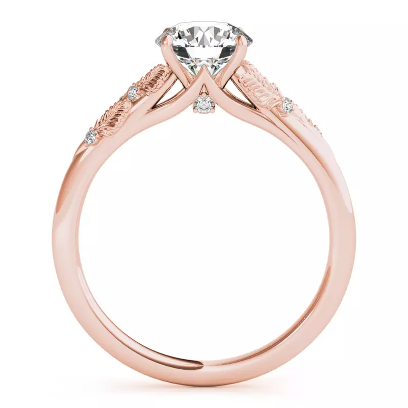 14K Rose Gold Lalana Nature Inspired Diamond Engagement Ring