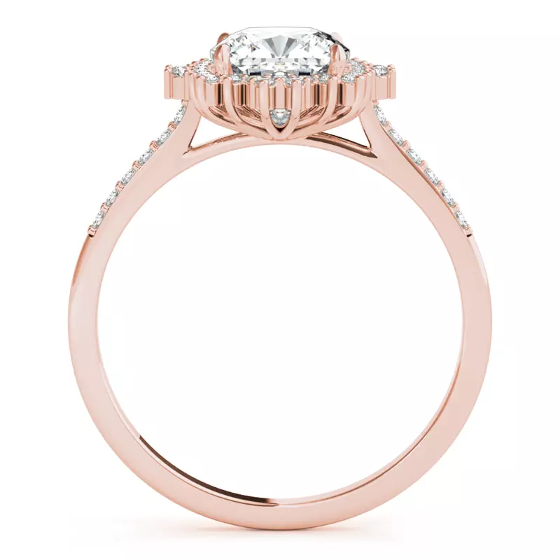 14K Rose Gold Connie Halo Engagement Ring