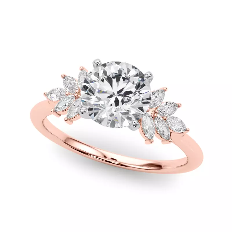 Clara Marquise Diamond Cluster Engagement Ring