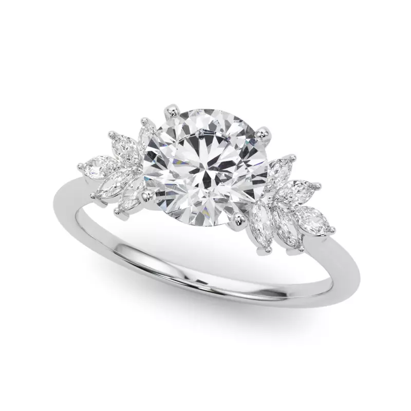 Clara Marquise Diamond Cluster Engagement Ring