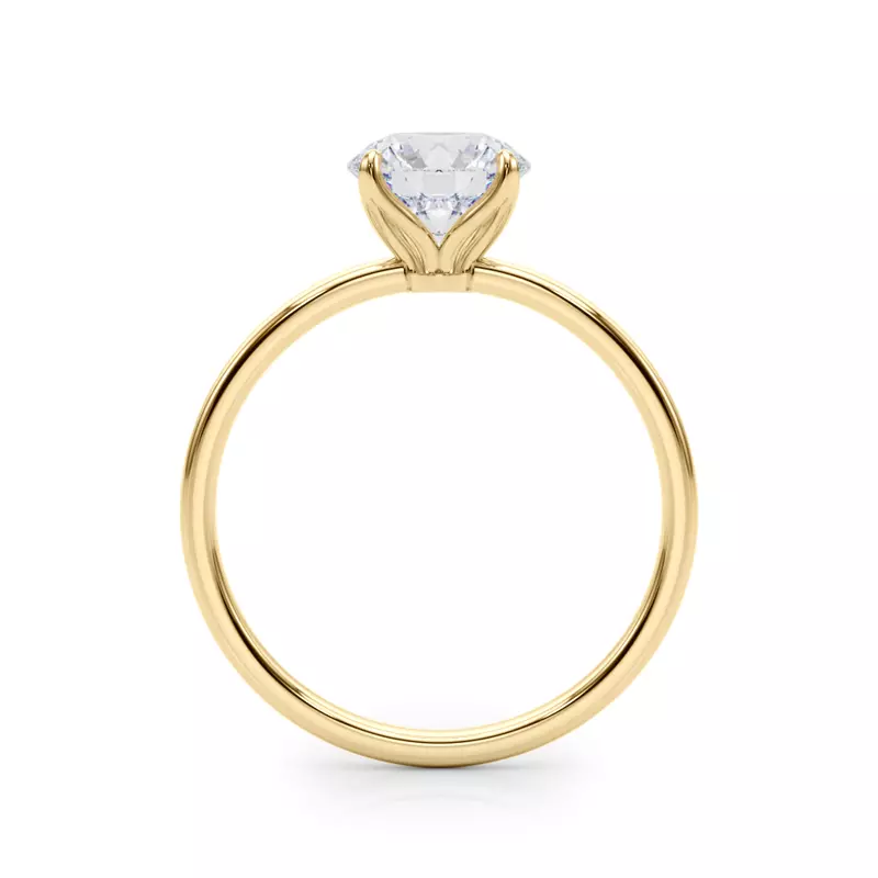 18K Yellow Gold Ivy 4 Prong Solitaire Engagement Ring