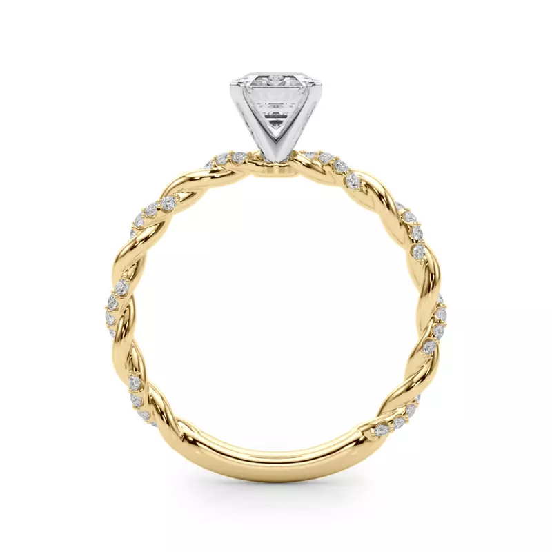14K Yellow Gold Freya Diamond Twist Engagement Ring