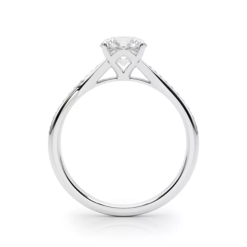 Platinum Havana Pave Bypass Engagement Ring