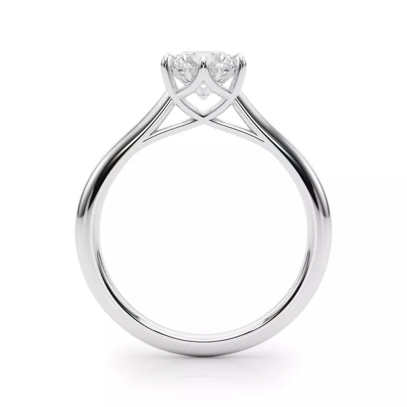 18K White Gold Lovella 6 Prong Solitaire Engagement Ring