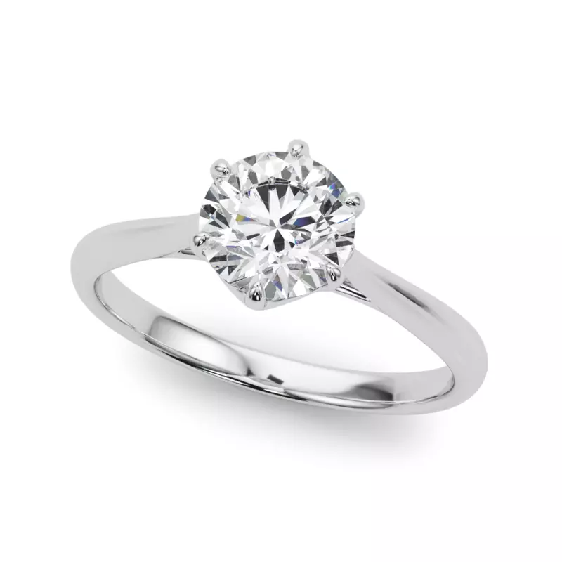 Platinum Cheyenne 6 Prong Solitaire Engagement Ring