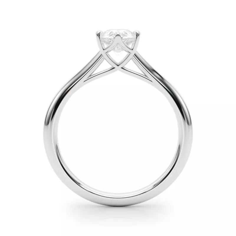 Platinum Damite Solitaire Engagement Ring