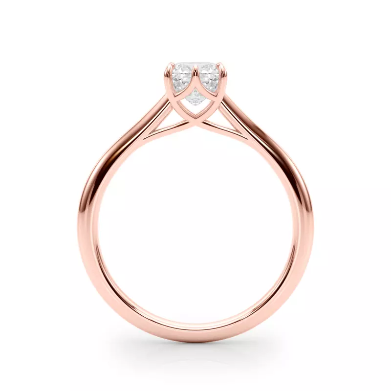 14K Rose Gold Harbor 6 Prong Cushion Cut Engagement Ring