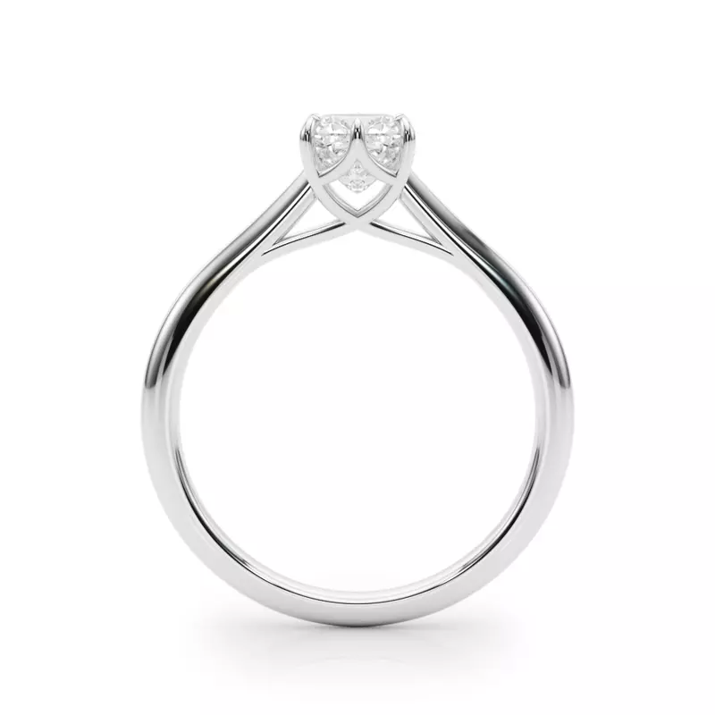 14K White Gold Harbor 6 Prong Cushion Cut Engagement Ring